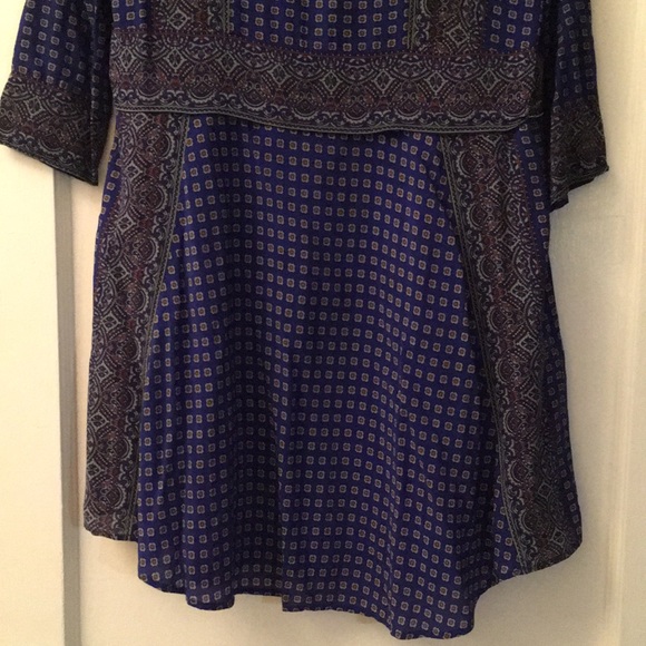 Madewell blue silk Ascot Grid dress XS - Picture 5 of 7